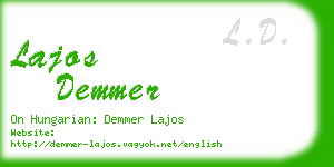 lajos demmer business card